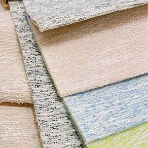 Tela de Algodón y Lino Colorida Estilo Tweed para Bolsos Ropa Cojines Cortinas Sofá Material de Tweed Tejido de Alta Calidad Tela para Manualidades DIY