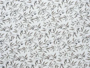 Close-up of vintage botanical jacquard chenille fabric for sofa and curtains