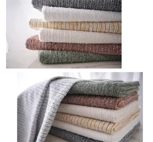 Close-up of thickened chenille fabric stack with mountain pattern texture for sofa