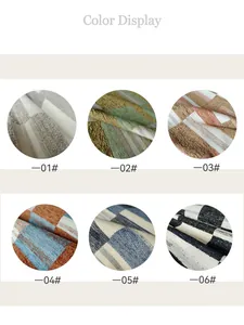 Color options for thickened jacquard chenille fabric with classic grid pattern