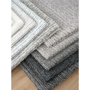 Textured chenille loop velvet fabric swatches for sofa and furniture upholstery