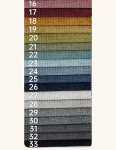 Teddy fleece upholstery fabric color swatch card for sofa cushions and home decor.