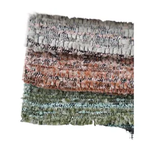 High-quality textured chenille mountain pattern fabric swatches for sofa and upholstery