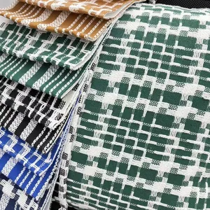Modern Luxury Polyester Cotton Blend Woven Fabric Geometric Print Tie-Dyed Home Textile Sofa Cushion Material