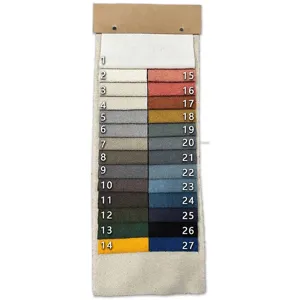 Detailed color swatches of waterproof thickened bouclé sofa fabric in 27 options