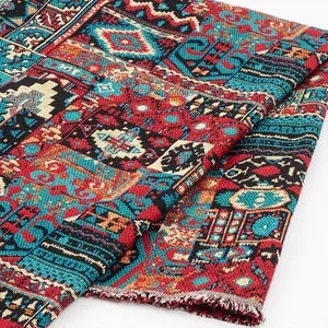 Premium vintage ethnic style jacquard fabric for DIY clothing coats and upholstery
