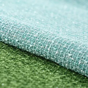 Small Fragrance Style Bouclé Tweed Fabric With Silver Thread For Autumn Winter Fashion Clothing DIY Sewing Material