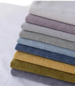 Stack of colorful thick velvet fabric for DIY dolls and sofa covers