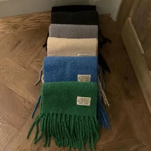 High quality UNDERSON thick warm wool scarf collection in multiple vibrant colors