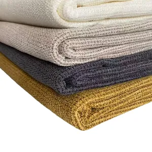 Tela de tapicería de chenilla gruesa con textura para sofás y cojines en 4 colores