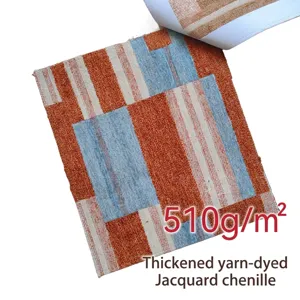 Thickened Jacquard Chenille Fabric Classic Plaid Geometric Block Pattern Yarn Dyed Upholstery Material For Sofa Pillow Cushion DIY Craft Home Textile
