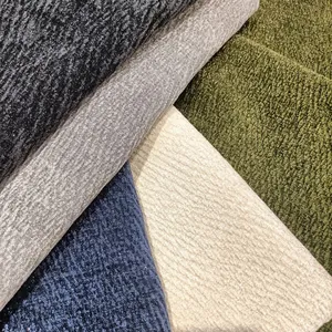 Premium thickened chenille fabric with petal jacquard texture for sofa and pillow covers