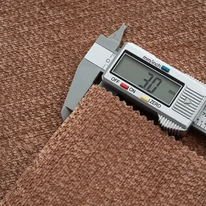 Tessuto ciniglia marrone spesso 3,0 mm con trama morbida per divani
