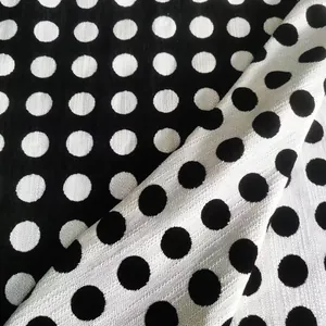 Tessuto jacquard in ciniglia a pois moderno di alta qualità per divani e cuscini