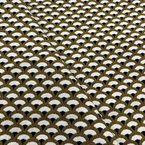 Vintage Gember Schulppatroon Chenille Stof Voor DIY Kussen Bank Stoffering Mid-Century Retro Jacquard Huisdecoratie Stof