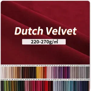 Effen Kleur Hollands Fluweelstof Polyester Pluche Materiaal Voor Bankbekleding En DIY Speelgoed Duurzaam Decoratief Textiel