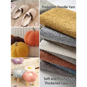 Thick Chenille Boucle Fabric Sheep Velvet Style Yarn For Sofa Pillow Covers DIY Handcrafts Upholstery Fabric By Half Meter
