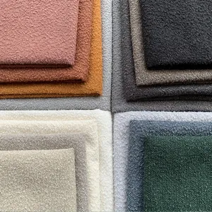 Campioni assortiti di tessuto boucle spesso multicolore per cuscini di lusso per divani