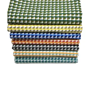 Multicolor cotton-linen jacquard fabric with scale pattern for upholstery and DIY