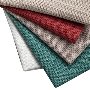 Premium thickened cotton linen fabric samples for sofa upholstery in various colors