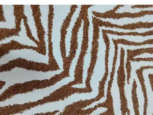 Tessuto ciniglia jacquard con motivo zebrato lusso moderno per cuscini divano dettaglio.