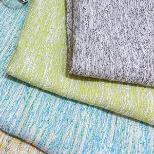 Tejido de tweed de algodón y lino de colores premium para bolsos, cojines y tapicería de hogar