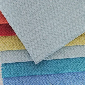 Muestras de tela de lino de espiga gruesa en varios colores para tapicería