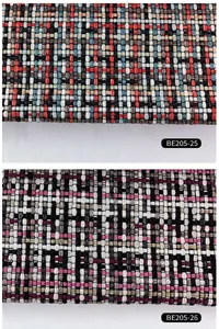 Detailed view of coarse linen woven tweed fabric, ideal for bags, cushions and sofa covers.