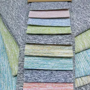 Muestras de tela de algodón y lino de tweed colorido de alta gama para tapicería
