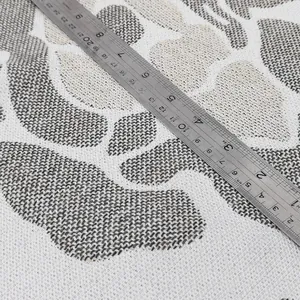 Detailed premium cotton linen jacquard fabric for sofa cushions showing texture and scale