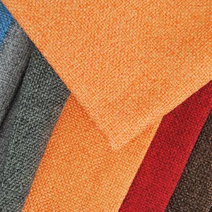 Coarse linen-style fabric swatches for sofa upholstery and cushion DIY crafting projects