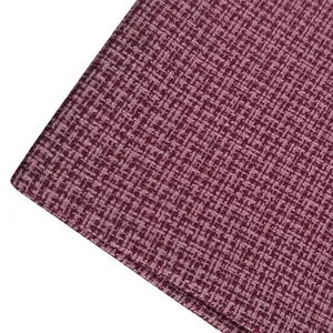 Tela de lino texturizada burdeos estilo Chanel para tapicería, cojines y cortinas