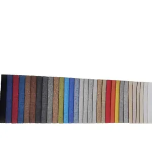 Muestras de tela de tapicería de lino en varios colores para sofás y cojines