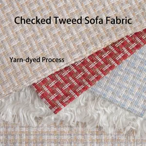 Leinen Baumwolle Plaid Garn Gefärbt Faux Leinen Stoff Für Sofa Kissen Kissenbezug Tasche Möbel Polster Deko Material