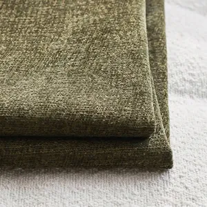 Modern Minimalist Gold Wire Chenille Sofa Fabric Solid Color Home Decor Fabric For Cushions Window Pads Soft Engineered Textile