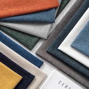 Premium chenille fabric with petal texture in multiple colors for sofa covers