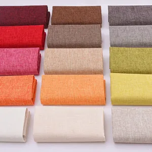 Thickened Solid Color Polyester Linen Look Fabric For Sofa Tablecloth Dustproof Decorative Fabric For DIY Pillow Handmade Craft
