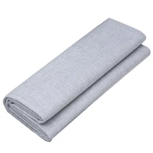 Premium plain light grey linen upholstery fabric for sofa covers, tablecloths and DIY