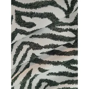 Tessuto ciniglia jacquard zebra lusso moderno per divano cuscino fodera tappezzeria.