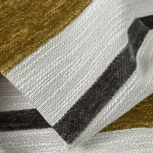 Ρετρό ριγέ ζακάρ ύφασμα σενίλ για μαξιλάρια καναπέδων με μαλακή υφή και όμορφο σχέδιο.