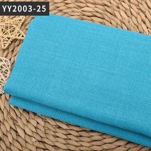 Tissu en lin grossier bleu ciel idéal pour les housses de canapé et coussins décoratifs
