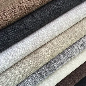 Tissu en Coton Lin Texture Flammée Épaissi Couleur Unie Teint Pour Housse de Canapé Nappe DIY Matériel de Bricolage Déco
