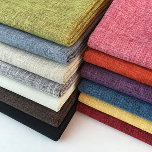 Présentation professionnelle de tissus en coton et lin épais à texture slubée multicolores