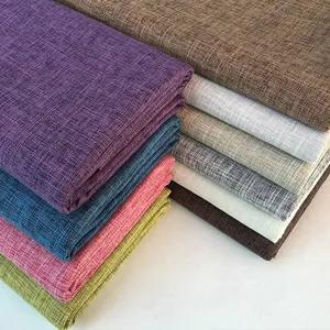 Tissus en coton et lin à texture slub multicolores empilés pour le bricolage DIY