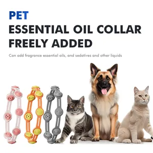 DIY nachfüllbares Haustier-Ätherisches-Öl-Halsband für Hunde und Katzen, bunte Farben