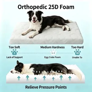 Letto ortopedico per cani in schiuma a nido d'ape con sollievo dalla pressione.