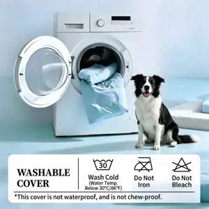 Copertura lavabile per tappetino refrigerante azzurro trapuntato per letti estivi cani