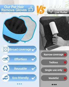 Comparaison des gants de toilettage réutilisables vs rouleaux antipeluches