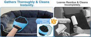 Comparaison entre gant de brossage pour animaux et rouleau antipeluche