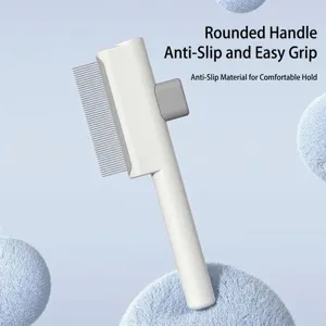 Cepillo de aseo autolimpiante para perros y gatos con mango ergonómico profesional